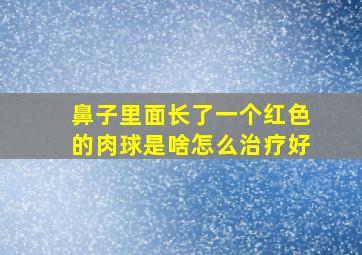 鼻子里面长了一个红色的肉球是啥怎么治疗好