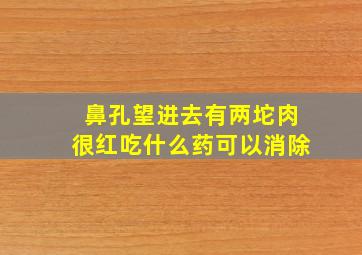 鼻孔望进去有两坨肉很红吃什么药可以消除