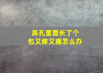 鼻孔里面长了个包又痒又痛怎么办