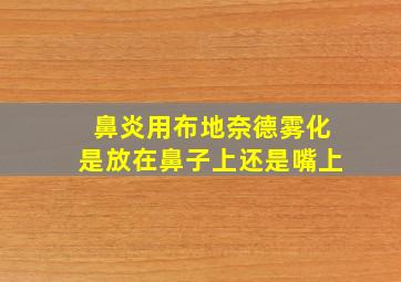 鼻炎用布地奈德雾化是放在鼻子上还是嘴上