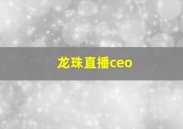 龙珠直播ceo