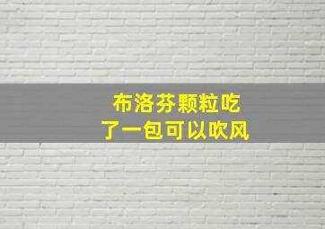 布洛芬颗粒吃了一包可以吹风